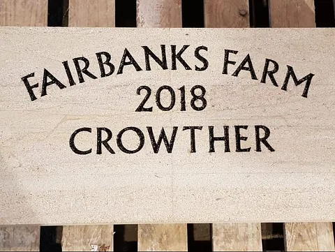 Stone address plate